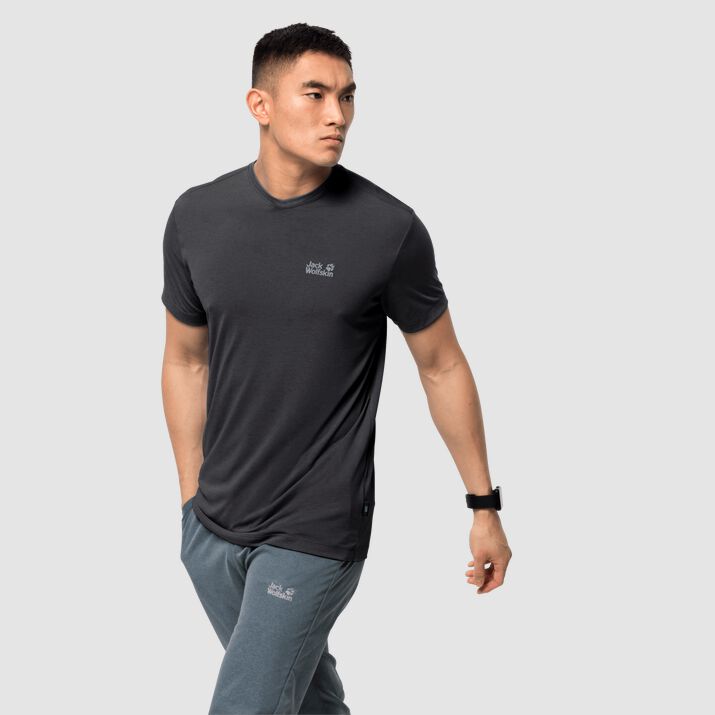 Jack Wolfskin Mens Jwp T-shirt Black 624978WNA